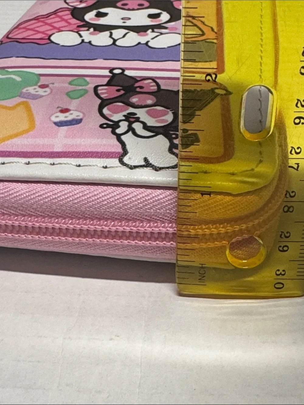 Sanrio Kuromi Pink White Zip-Around Wallet NWT